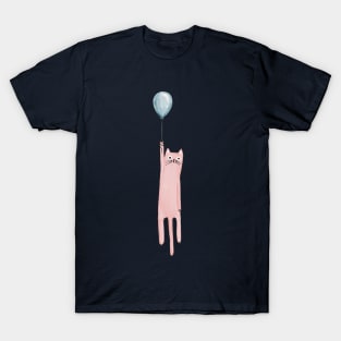 Watercolor cat with a balloon. T-Shirt